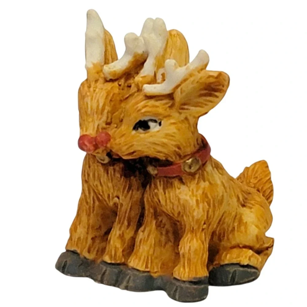 VTG 80s Rudolph Reindeer Figurine 1.75